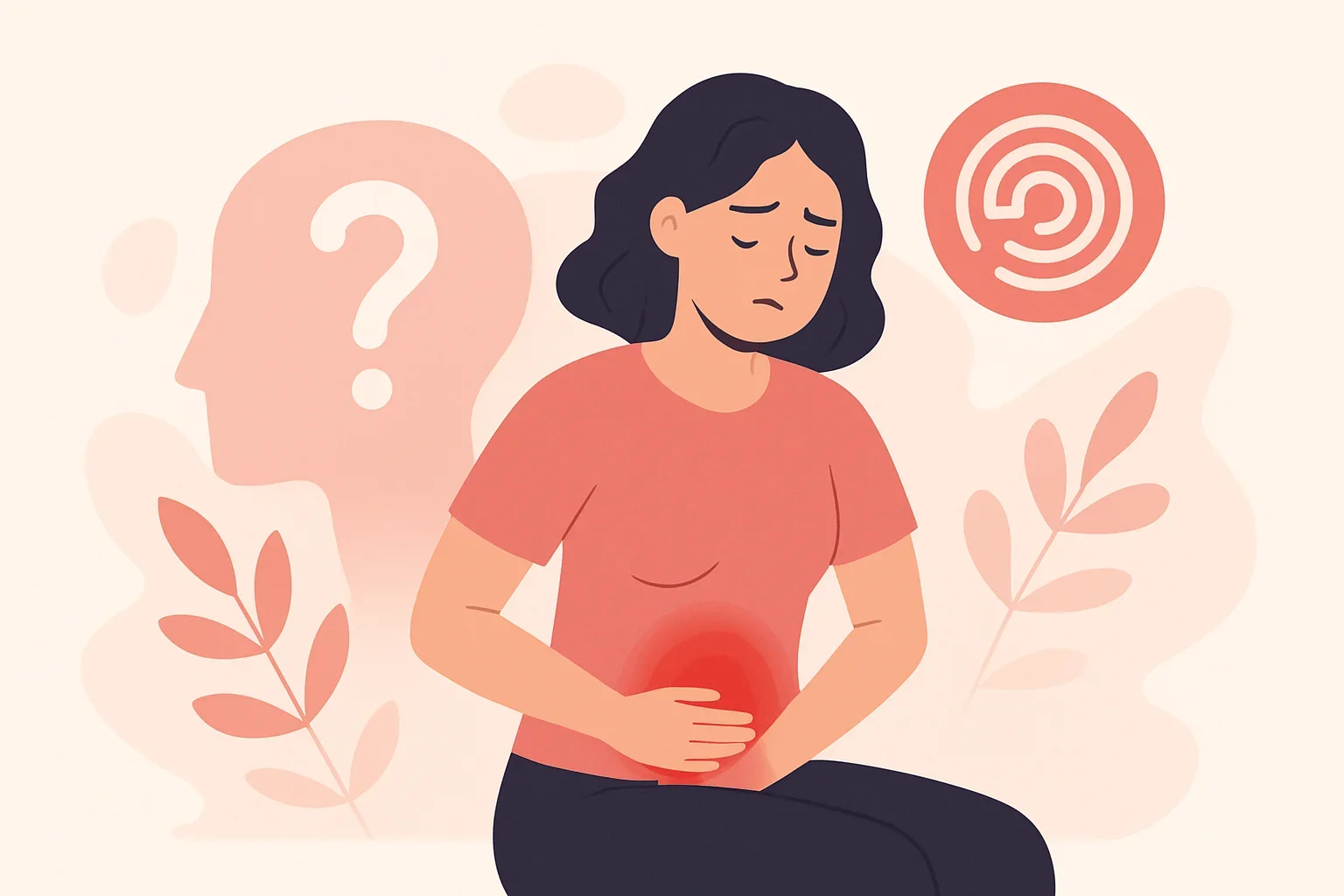 Иллюстрация: Что делать, если болит низ живота? Психологический тест