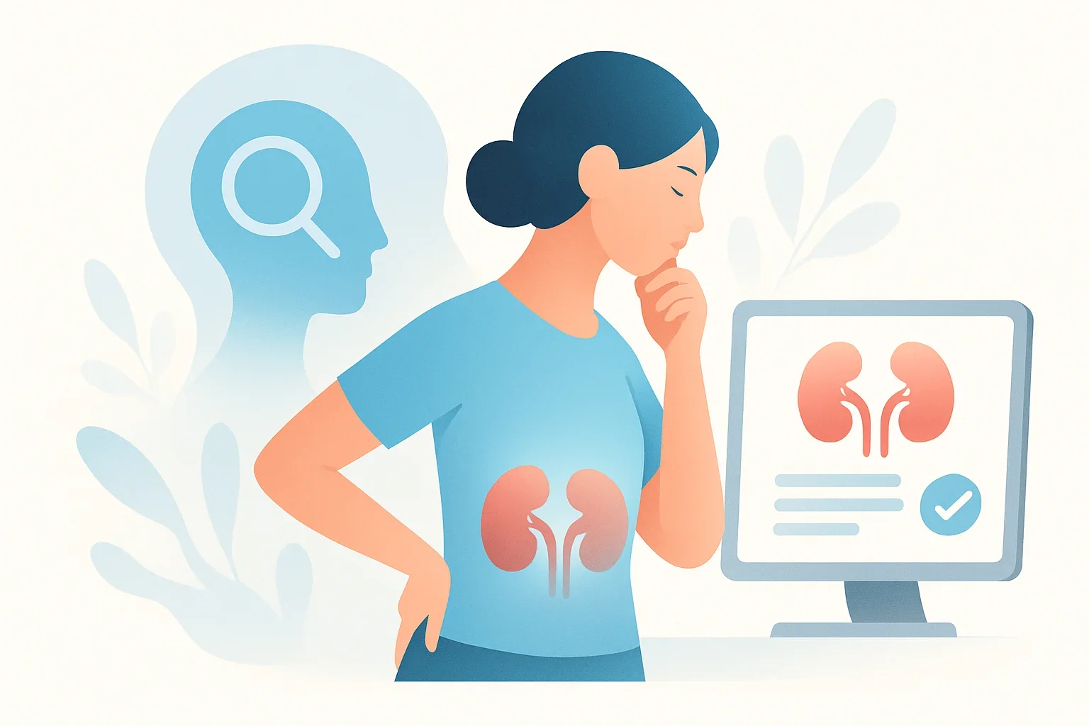 Иллюстрация: Болят почки, как с этим справиться? Комплексный онлайн-тест