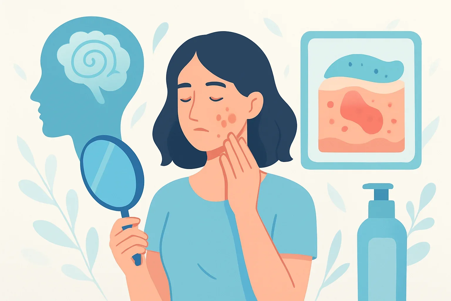 Иллюстрация: Тест по дерматиту: виды, симптомы и уход за кожей