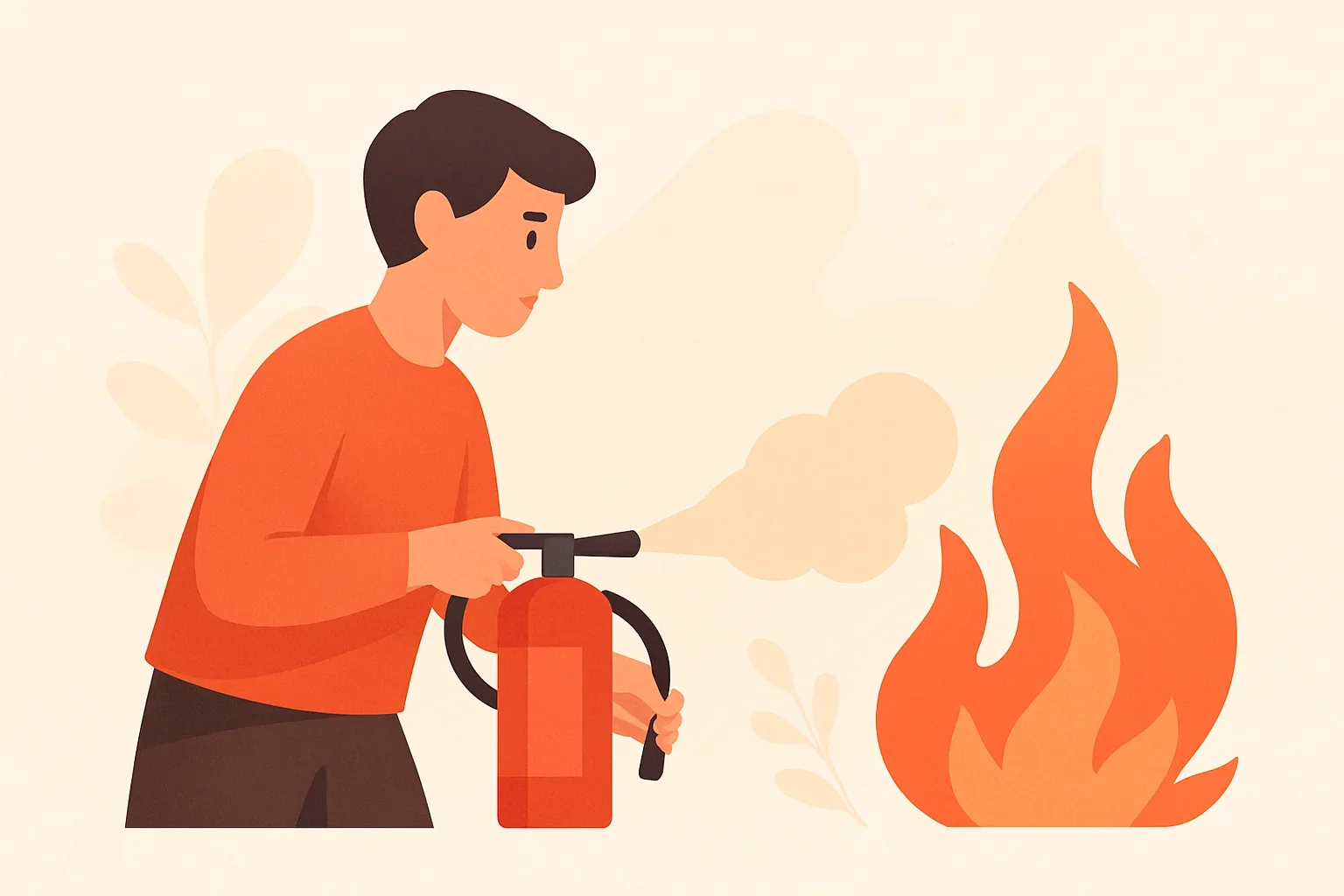 Иллюстрация: Тест тушение пожара: базовые действия