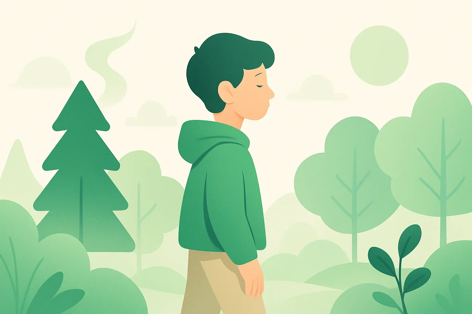 Иллюстрация: Тест «Человек в лесу» для 2 класса