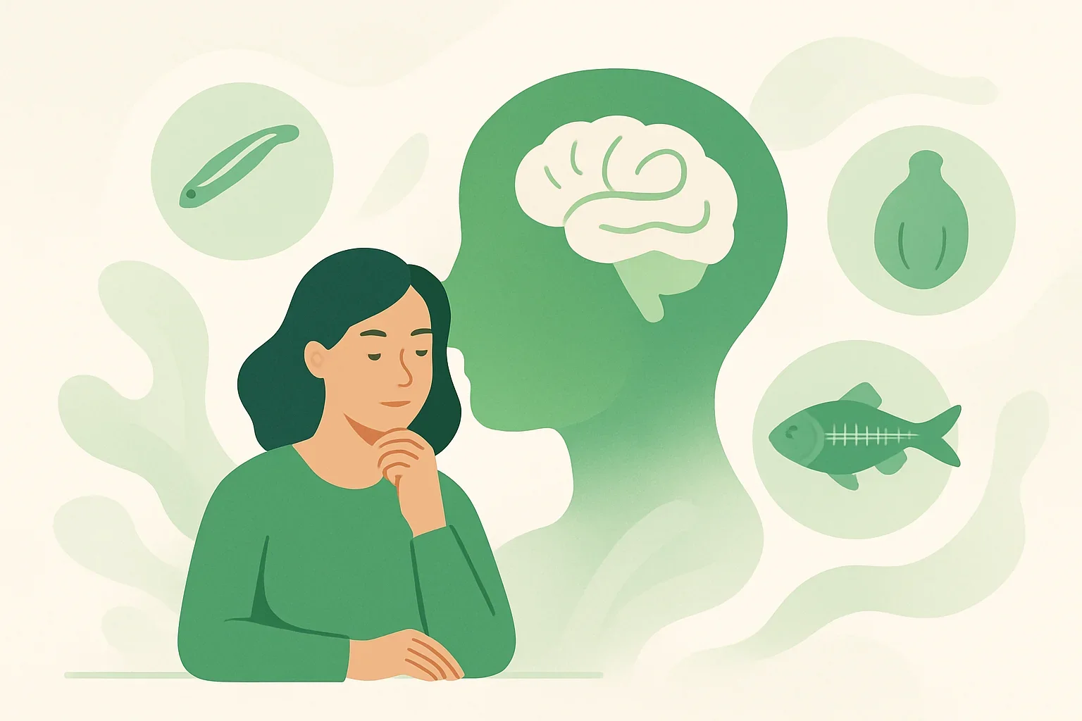 Иллюстрация: Хордовые: психологический тест по типам — Бесчерепные, Оболочники и Позвоночные