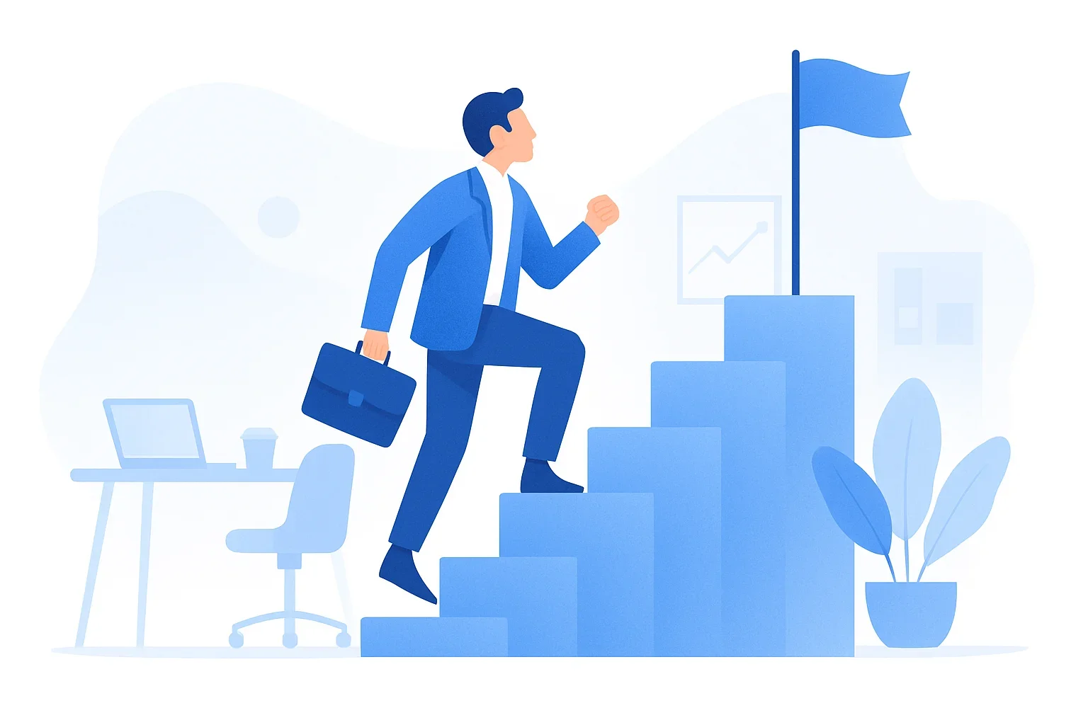 Иллюстрация: Путь к успеху: пройдите курсы интернет маркетинга!