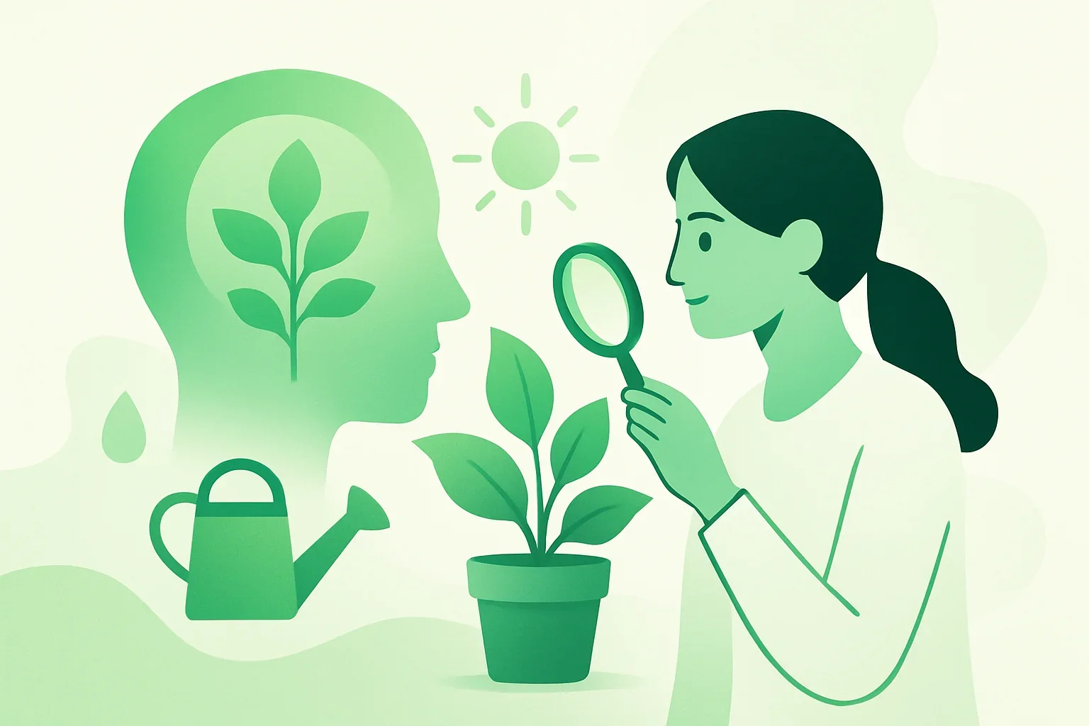 Иллюстрация: Тест по комнатным растениям: уход, полив, свет и пересадка