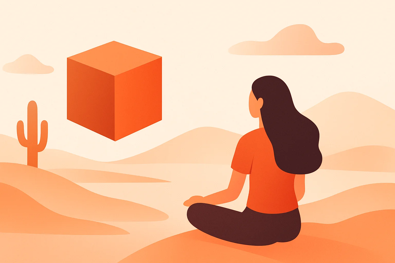 Иллюстрация: Тест «Куб в пустыне». Узнайте свой истинный характер!