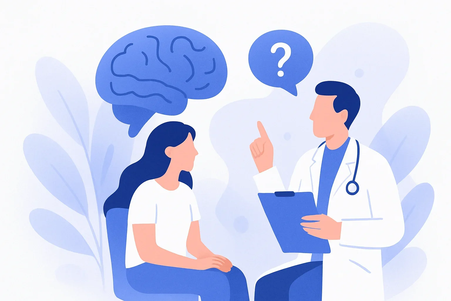 Иллюстрация: Тест: визит к неврологу. Узнайте вопросы будущего осмотра