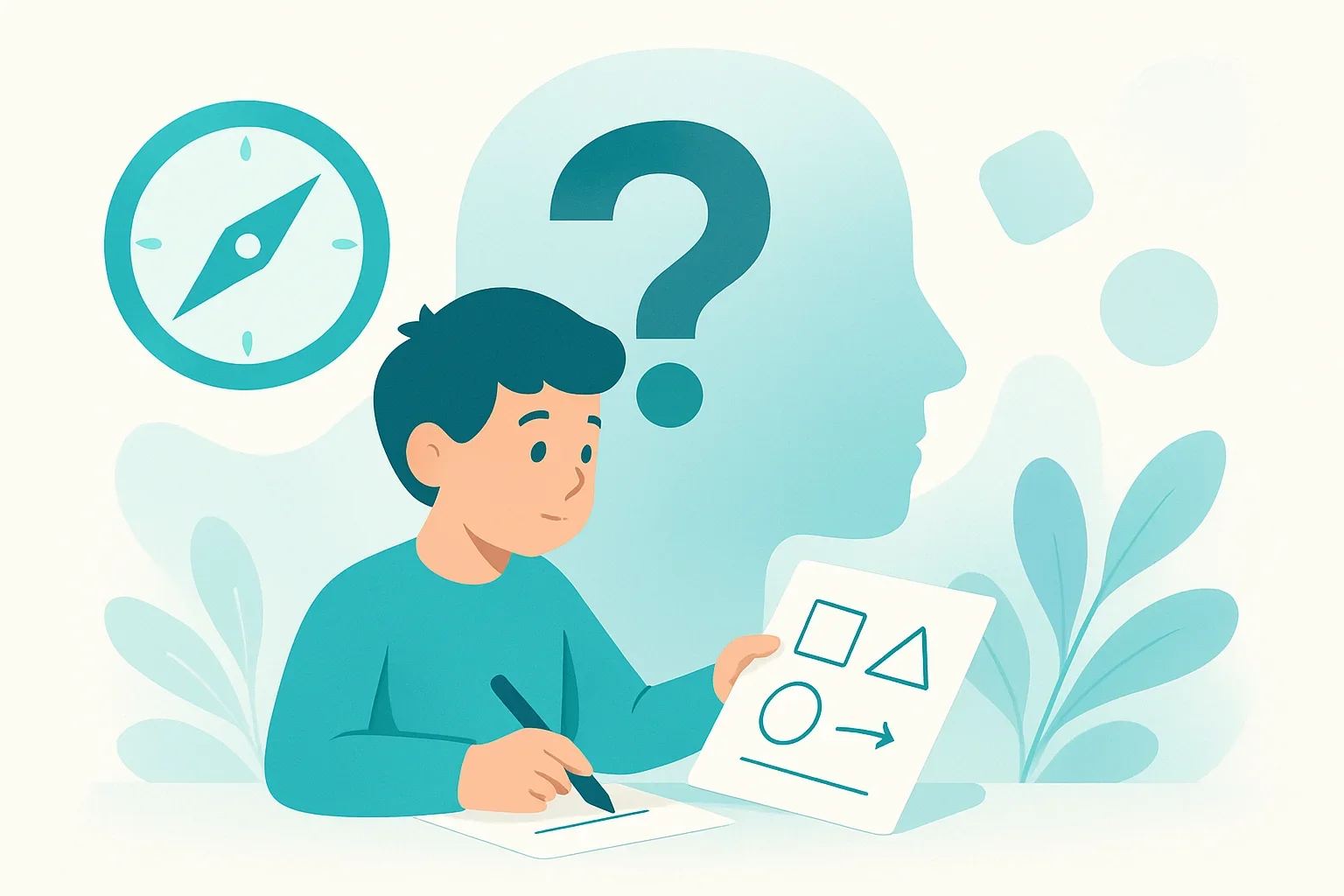 Иллюстрация: «Ориентировка в пространстве» — тест для детей 5-6 лет