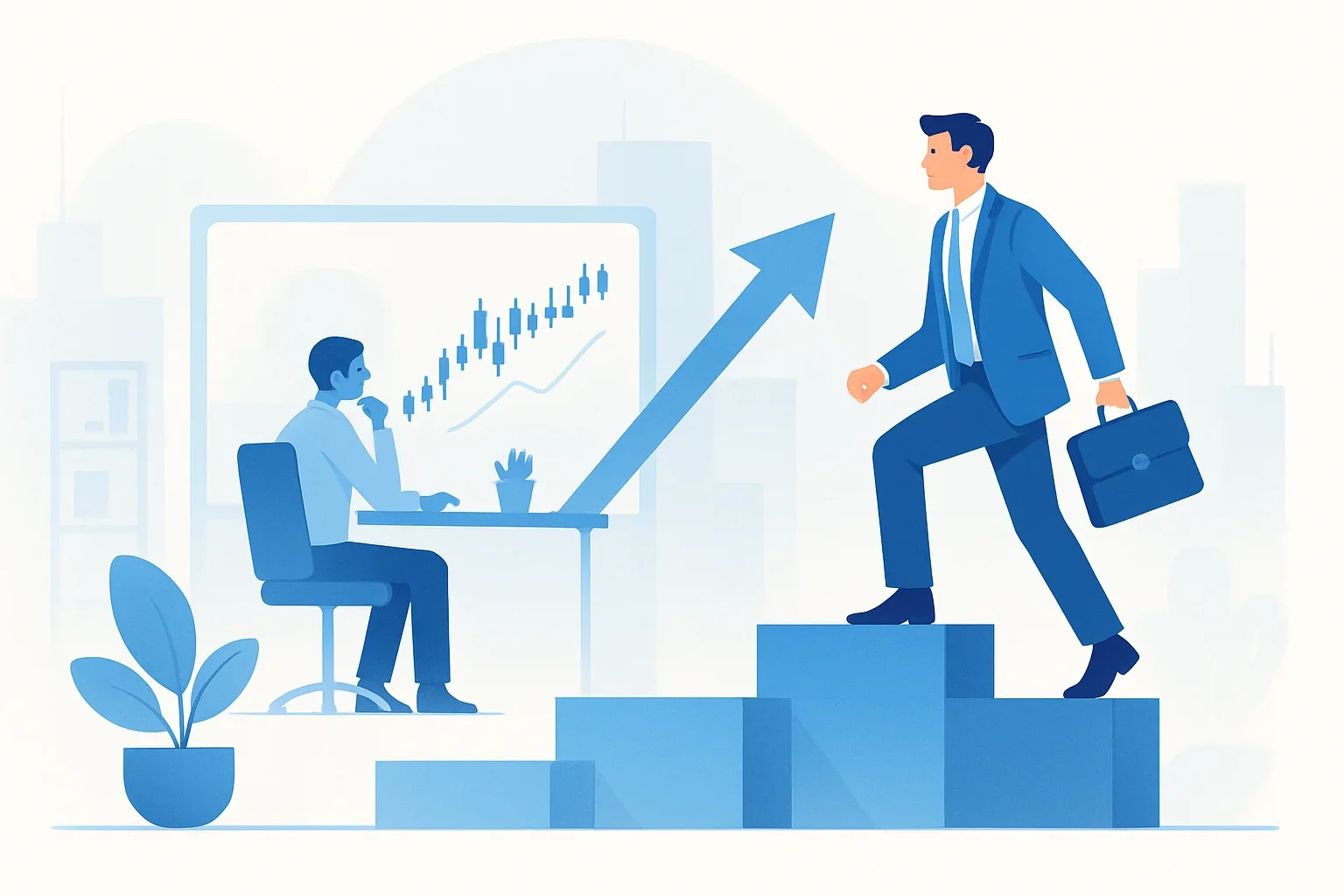 Иллюстрация: Инвестиции, акции и работа трейдером – профессии цифровой экономики