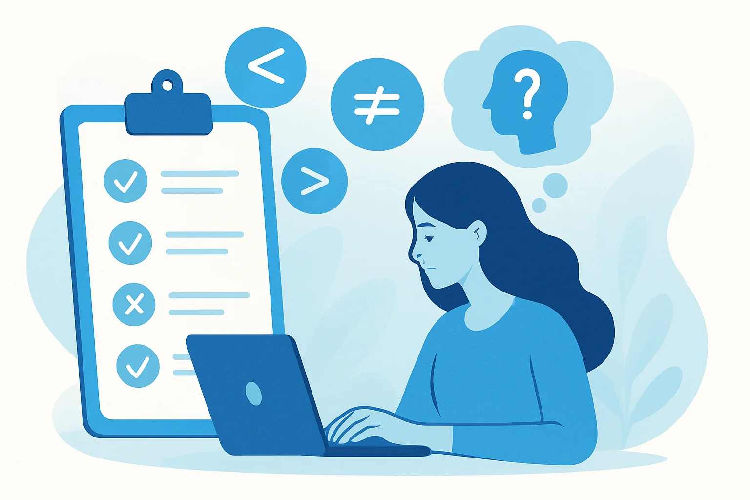 Иллюстрация: Тест неравенства: знаки сравнения и решение неравенств