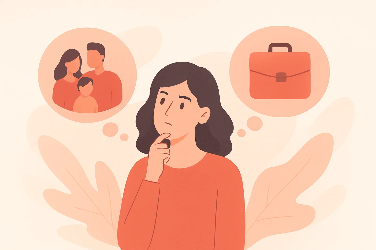 Иллюстрация: Выбор девушки: семья или работа? Психологический тест